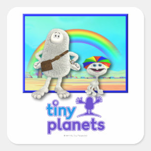 Tiny Planets - Making Rainbows Square Sticker