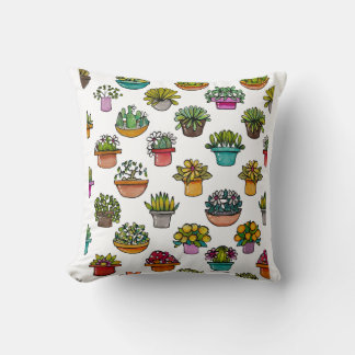 Tiny Plants In Pots Baby Burp Cloth Throw Pillow