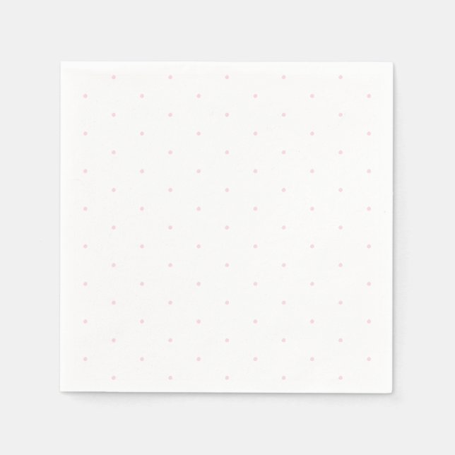 Tiny polka dots light pink and white cute napkin (Front)