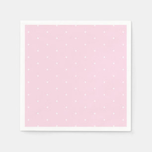 Tiny polka dots light pink white cute paper napkin