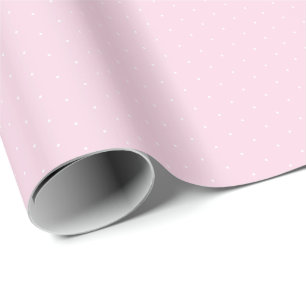 Tiny polka dots light pink white pattern gift wrapping paper