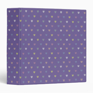 Tiny polka hearts on Ultra Violet Purple Binder