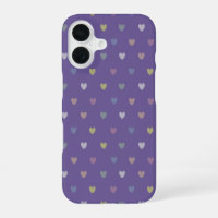 Tiny polka hearts on Ultra Violet Purple