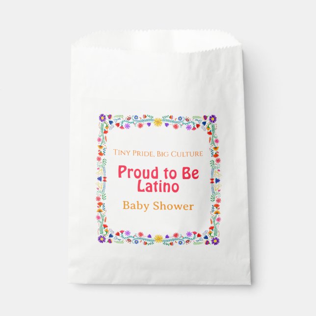 Tiny Pride, Big Culture – Proud to Be Latino Baby  Favour Bag (Front)