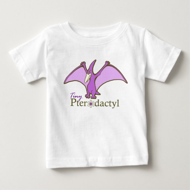 Tiny Pterodactyl, Purple Baby T-Shirt (Front)