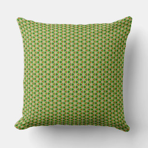 Tiny Red and Orange Flower  Throw Pillow