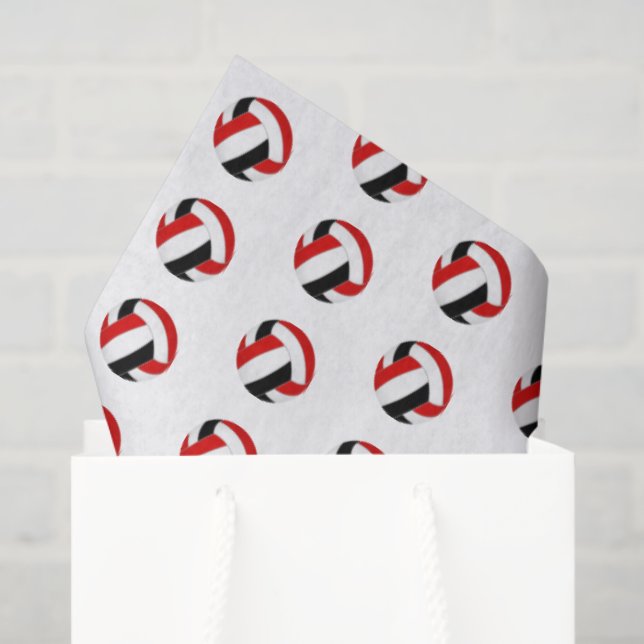 tiny red black volleyballs pattern tissue paper (Gift Bag)