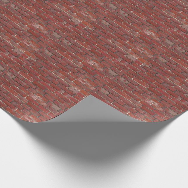Tiny Red Brick Urban Wrapping Paper (Corner)