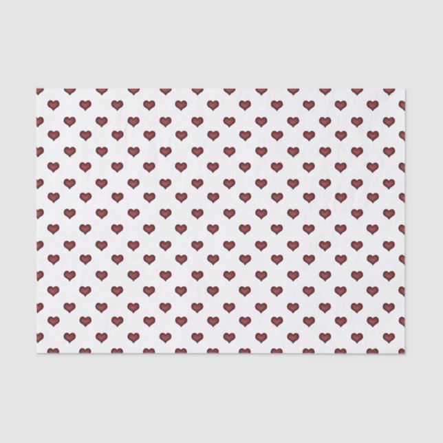 Tiny Red Hearts Pattern Tissue Paper (Front)
