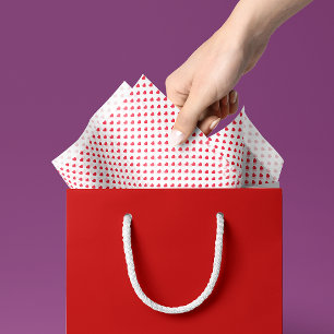 Tiny Red Hearts Valentines Day Gift Tissue Paper