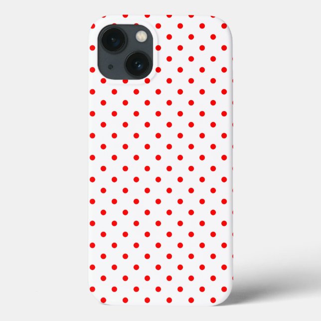 Tiny Red Polka Dot Pattern Case-Mate iPhone Case (Back)