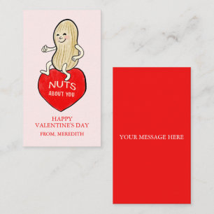 Tiny Retro Mid Century Nuts About You Valentine Card