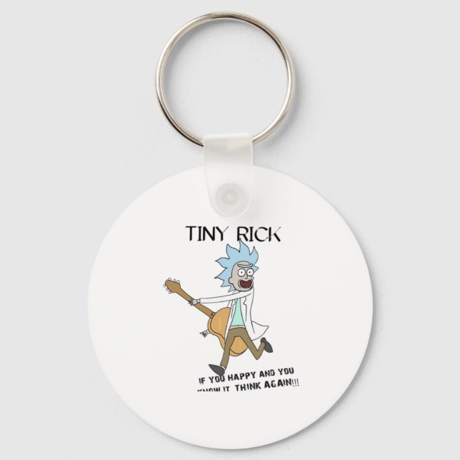 Tiny Rick Classic Keychain (Front)