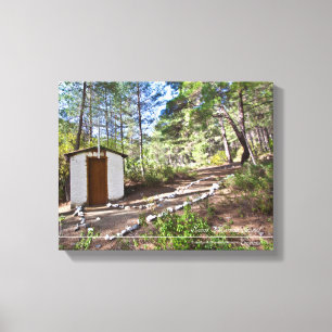 tiny Saint Marina chapel at Cyprus forest Canvas Print
