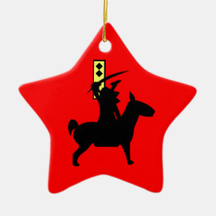 Tiny Samurai Ceramic Ornament