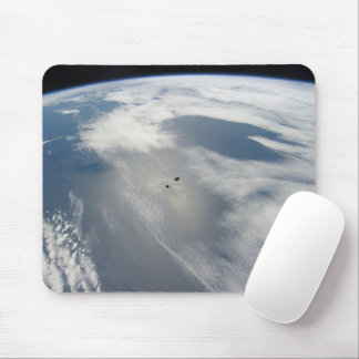 Tiny Satellites Orbit Above A Part Of Earth. Mouse Pad