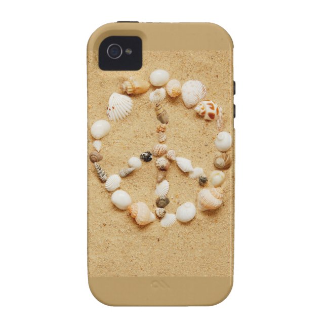 Tiny Seashell Peace Sign Case-Mate iPhone Case (Back)