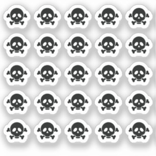 Tiny Skull and crossbones silhouette