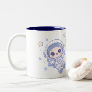 Tiny Space Explorer Two-Tone Coffee Mug