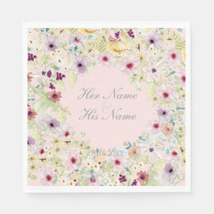 Tiny Spring Flower Wedding Napkin