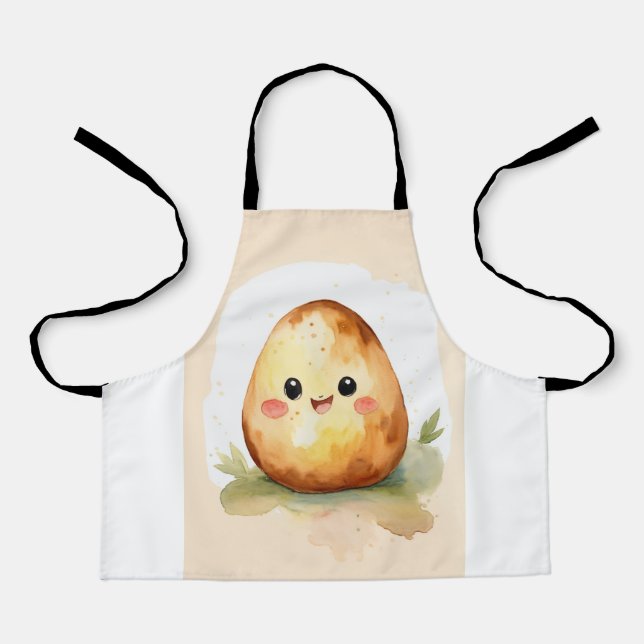 Tiny Spud Charm: Baby Potato Icon Apron (Front)