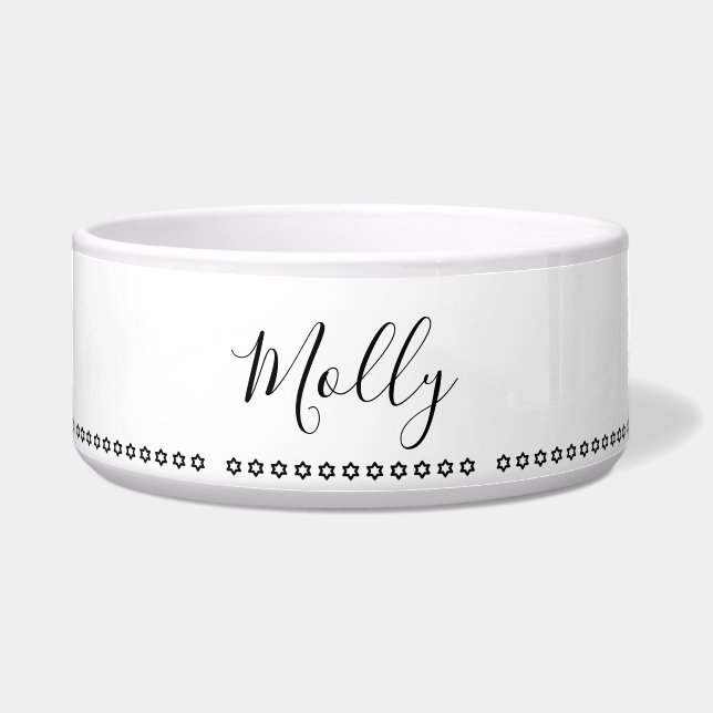 Tiny Stars Personalized Pet Food Bowl - HAMbWG (Front)