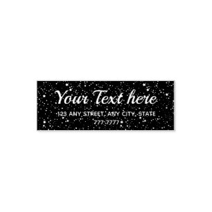Tiny Stars Space - Return Address Personalized Self-inking Stamp