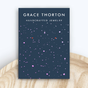 Tiny Stars Teal Earring Jewellery  Display Card