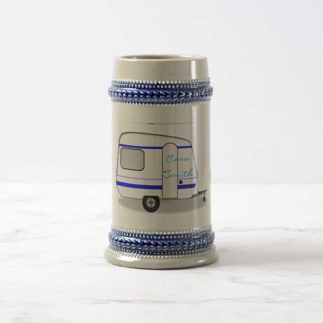 Tiny streamlined caravan Thunder_Cove any colour Beer Stein (Center)