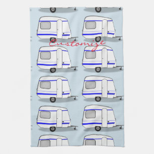 Tiny streamlined caravan Thunder_Cove any colour Kitchen Towel