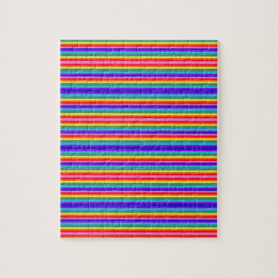 Tiny Stripes of Rainbow Colours Jigsaw Puzzle