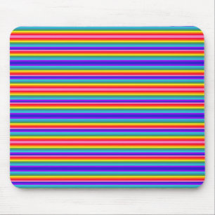 Tiny Stripes of Rainbow Colours Mouse Pad