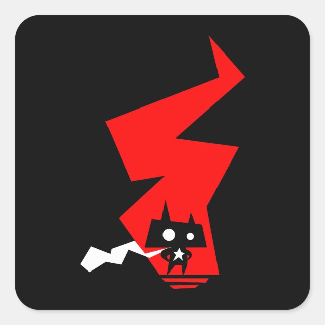 Tiny Superhero Square Sticker (Front)