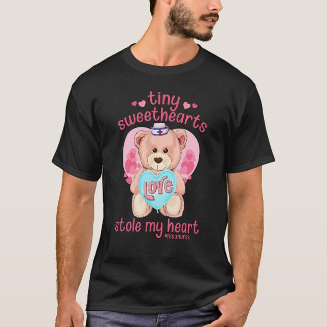 Tiny Sweethearts Stole My Heart Valentines Day NIC T-Shirt (Front)