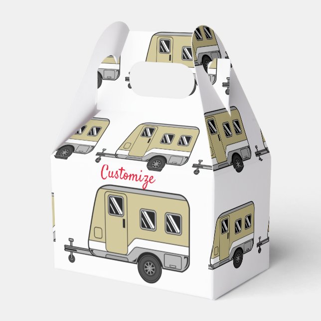Tiny Tan Caravan Camper Thunder_Cove  Favor Box (Front Side)