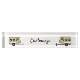 Tiny Tan Caravan Camper Thunder_Cove  Nameplate