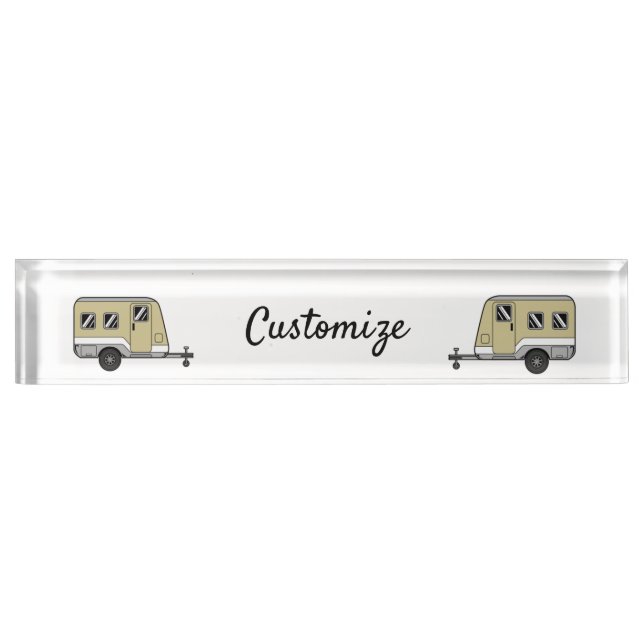 Tiny Tan Caravan Camper Thunder_Cove  Nameplate (Front)