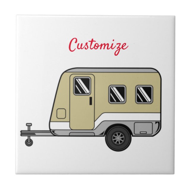 Tiny Tan Caravan Camper Thunder_Cove  Tile (Front)