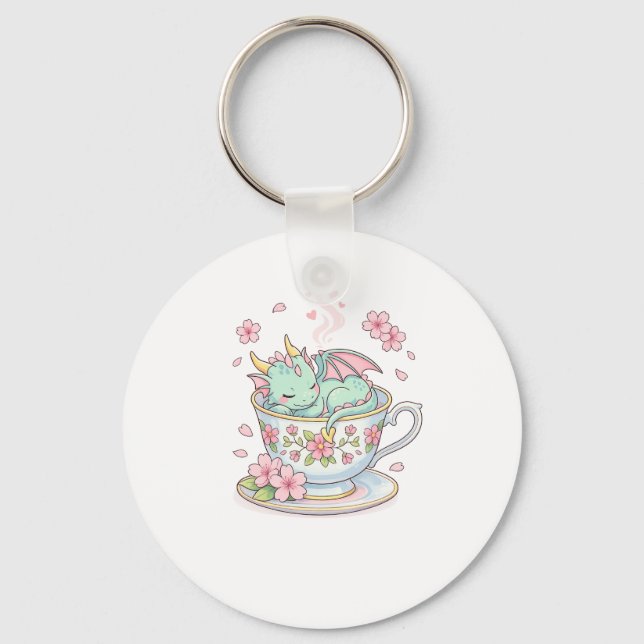 Tiny Tea Dragon Keychain (Front)