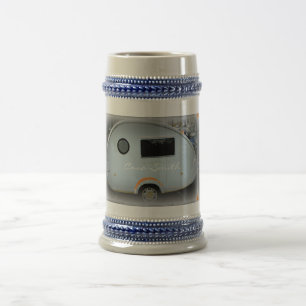 Tiny teardrop trailer gypsy caravan beer stein