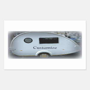 Tiny teardrop trailer  gypsy caravan classic sticker
