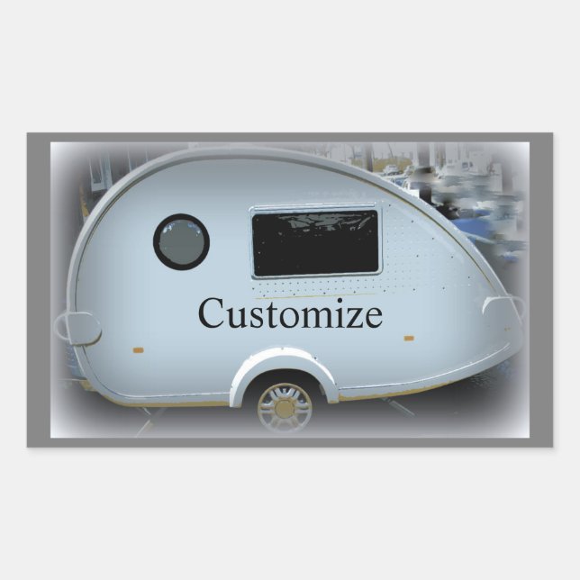 Tiny teardrop trailer  gypsy caravan classic  sticker (Front)