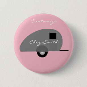 Tiny Teardrop Trailer Thunder_Cove 2 Inch Round Button