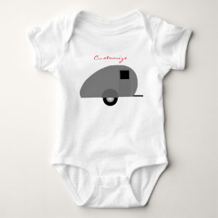 Tiny Teardrop Trailer Thunder_Cove Baby Bodysuit