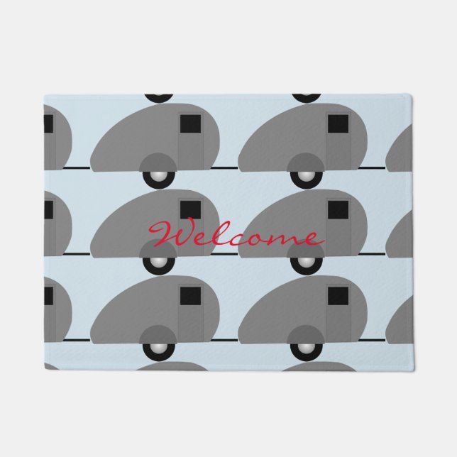 Tiny Teardrop Trailer Thunder_Cove Doormat (Front)
