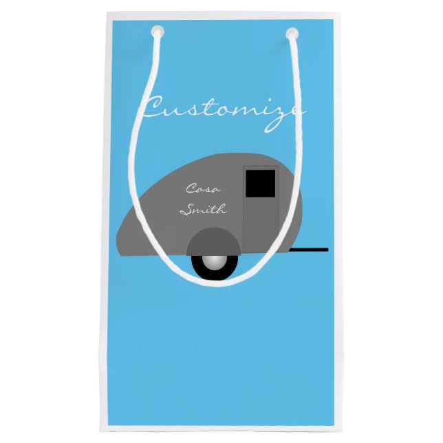 Tiny Teardrop Trailer Thunder_Cove Small Gift Bag (Front)