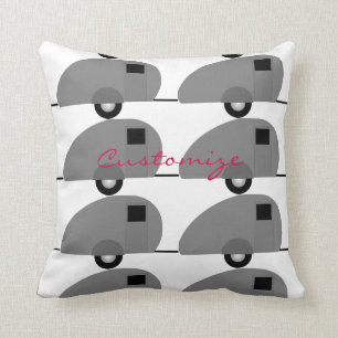 Tiny Teardrop Trailer Thunder_Cove Throw Pillow