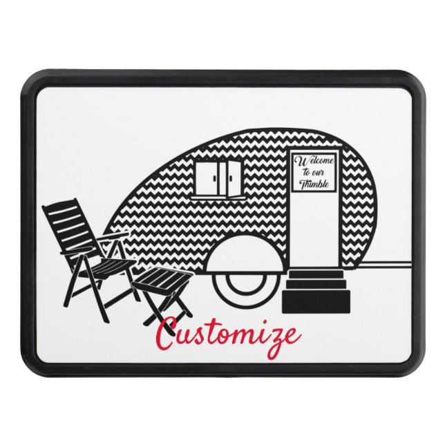 Tiny Teardrop Trailer Thunder_Cove Trailer Hitch Cover (Front)