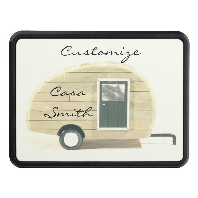 Tiny teardrop travel trailer Thunder_Cove Trailer Hitch Cover (Front)