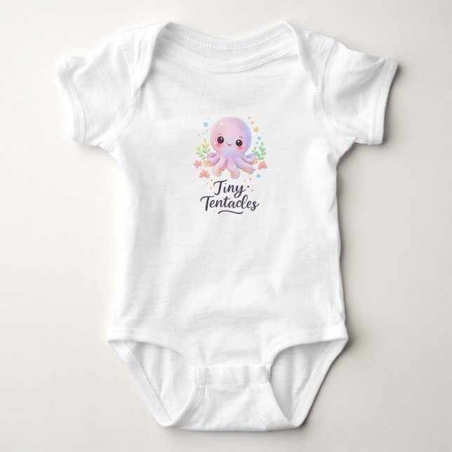 Tiny Tentacles Octopus Baby Bodysuit (Front)